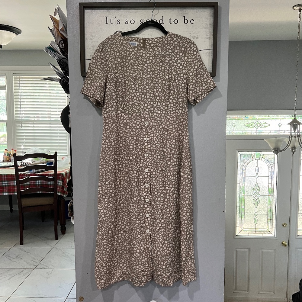 Mid Length Tan Dress